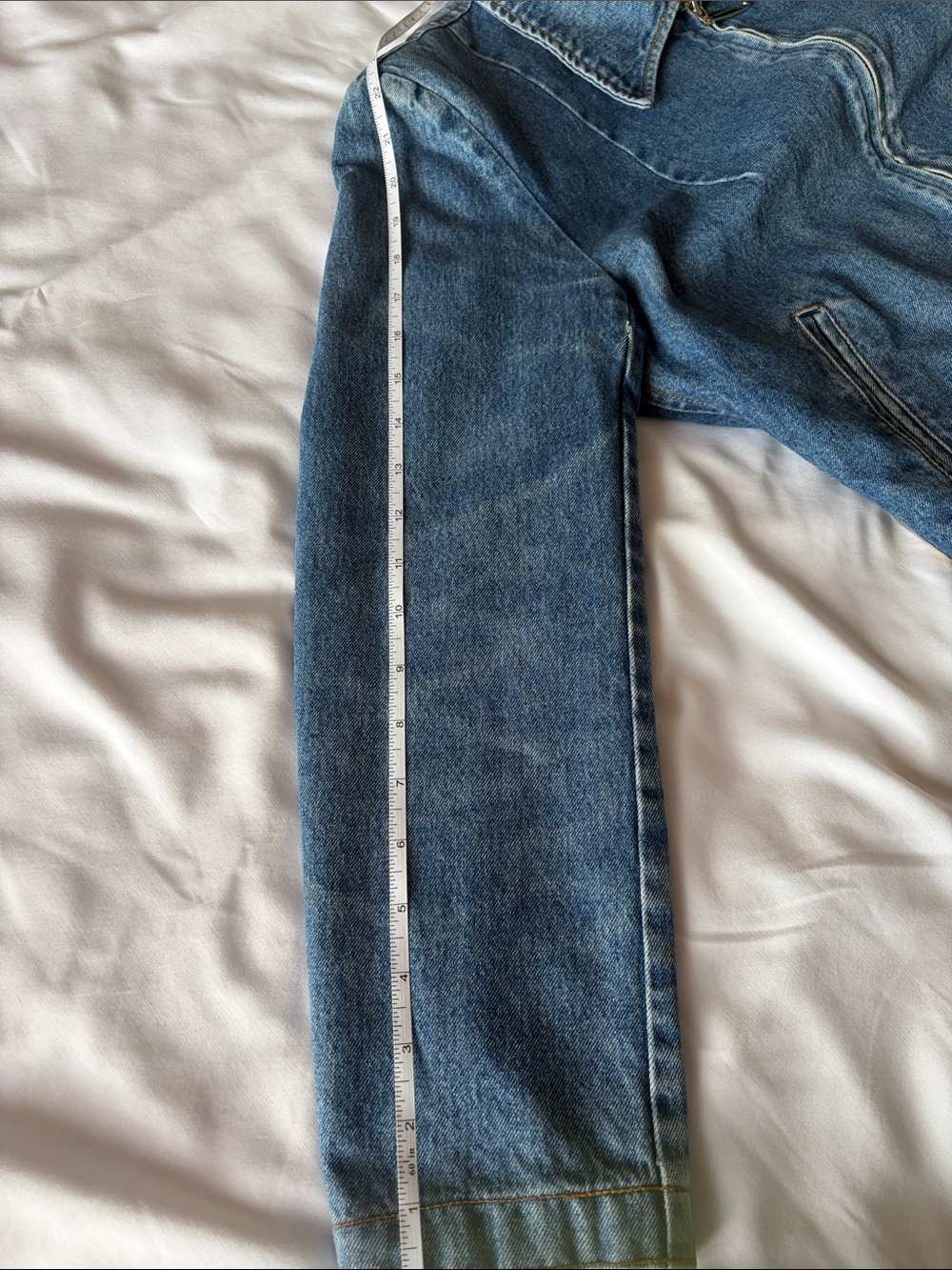 Giorgio Armani Medium Blue Denim Zip Jacket - Picture 7 of 12